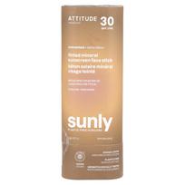 ATTITUDE, Tonuotas mineralinis apsauginis nuo saulės veido pieštukas, SPF 30, Be kvapo, 0,7 oz (20 g) beige