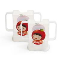 Maeil Dairy Products Yomiyomi Cup Holder Set of 2, Mixed Colors, 2 Pieces white