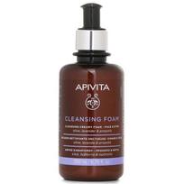 APIVITA Cleansing Foam with Olive & Lavender for Face & Eyes black