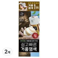 Mise-en-scène All New Easy and Quick Foam Hair Dye, 6N light brown, 2 pcs. black