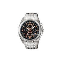 Casio EDIFICE 100m atsparumas vandeniui Kvarcinis mechanizmas Nerūdijančio plieno apyrankė Japoniškas ir Korėjietiškas laikrodis Vyriškas laikrodis Juodas ciferblatas EF-328D-1A5V juoda