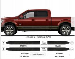 Ford F-150 – JUODOS šoninių durų juostos