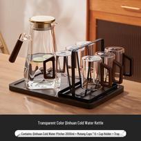 ZISIZ Heat-Resistant Glass Beverage Pitcher white