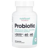 Nutricost, moterims, probiotikas, 30 milijardų KSV, 60 kapsulių