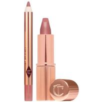 Charlotte Tilbury Pillow Talk Mini Lipstick + Lip Liner Set Nude Pink Color beige