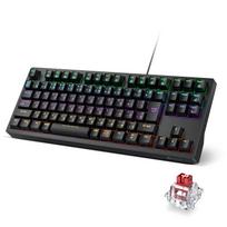 iClever Gaming Red Japanese Macro Black Keyboard, Tenkeyless, Switches, Mechanical, Layout, Support, G06,