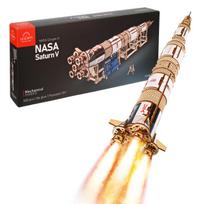 Ugears NASA Saturn V 70257 Wooden Puzzle No Glue or Tools Required 3D Puzzle for Adults - - ruda