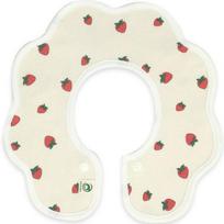 Double-sided rolling bib for infants, 5 strawberry beige, 1 piece, 1 piece white