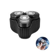 Mini skustuvas magnetinis 3 galvutės C tipo įkrovimas IPX7 vandeniui atsparus vyriškas skustuvas LONGGU-0271, VISKAS juodas gray