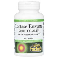 Natural Factors, Lactase Enzyme, 9,000FCC ALU, 60 Capsules