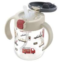 Richell TLI puodelis su šiaudeliu SD 200 ml, pilkas, 1 vnt. beige
