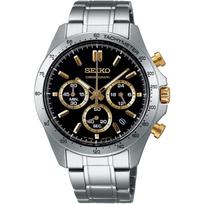 [Seiko] SEIKO 15 sekundžių chronografo kvarcinis laikrodis vyriškas SBTR015 Juodas x Auksinis gray