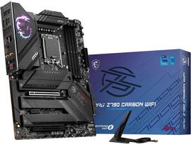 MSI pagrindinė plokštė MPG Z790 CARBON WIFI suderinama su kartos Intel CPU Z790 mikroschemų rinkiniu ATX MB5911 14th/13th/12th (LGA1700)