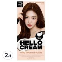 Mise-en-scène New Hello Cream general hair dye, warm brown, 2 pcs. beige