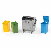 Bruder Trash Can Set 15.5 x 11.5 x 17 cm BR02607 ABS 146 Ages 3 and up gray