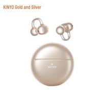 Kinyo i7 AI Wireless Open-Ear Bluetooth Ear-Clip Headphones pilkšvai balta