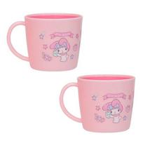 Lilpang My Melody Double Color Handle Cup 230ml, mixed colors, 2 pieces pink