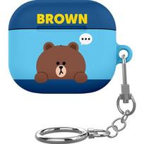 iColors Line Friends Ppaekkom AirPods 3 plonas dėklas, rudas 1 brown