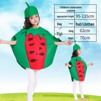 Vaikų dienos vaisių ir daržovių kostiumai: Morkos, Kukurūzai ir Čili tėvų ir vaikų šokiui 90cm—130cm green