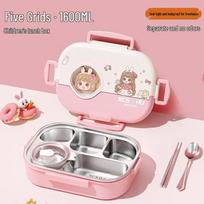 Tuoqiao 316 nerūdijančio plieno izoliuota animacinė bento pietų dėžutė vaikams ir studentams white