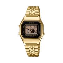 Casio Vintage LA680WGA-1 Women's Digital Watch Octagon Black Gold black
