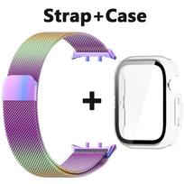 Metalinė apyrankė + PC apsauginis dėklas „Honor Watch 5“ išmaniajam laikrodžiui Milanietiška magnetinė nerūdijančio plieno laikrodžio apyrankė „Honor Watch5“ Honor Watch 5 įvairiaspalvis/gryna
