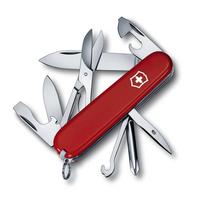 VICTORINOX Super Tinker raudonas Šveicariškas peilis Daugiafunkcis peilis Lauko stovyklavimo kryžminis atsuktuvas su žirklėmis, pagamintas Šveicarijoje, su 14 funkcijų raudona