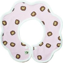 Double-sided rolling bib for infants, 33 lion pink, 1 piece, 1 piece white
