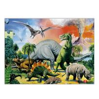 Puzzle Love Pabėgimas nuo dinozaurų Didelio formato dėlionė, 100 dalių, Įvairių spalvų, 100 dalių gray