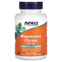 NOW Foods, Magnesium Citrate, 200 mg, 100 tablets