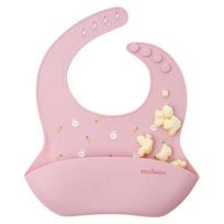 Arti Rabbit Infant's Length-Adjustable Silicone Bib, 1 Piece, 1 Piece, Artiberry beige