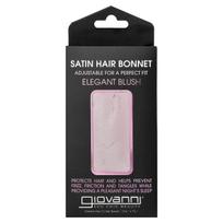 Satin Hair Bonnet, Elegant Blush, 1 Hair Bonnet black