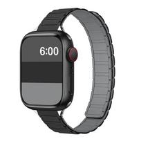 Magnetic Silicone Loop Strap For Apple Watch S11 42/46mm 41mm 45 Slim Bands 44mm 40mm 38 Bracelet iWatch SE 10 9 8 7 6 5 4 Ultra1/2/3 49 38mm 40mm 41mm S10 42mm black