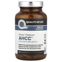 Kinoko® Platinum Ahcc® su aciluotu alfa gliukanu, 60 daržovių kapsulių