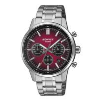 Casio Edifice Men's Stainless Steel 100M Water Resistant Analog Quartz Watch EFR-575D-4A raudona