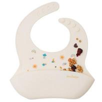 ArtiRabbit Infant's Length-Adjustable Silicone Bib, 1 Piece, 1 Piece, Cream Vanilla white