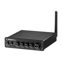 AIYIMA A03 TPA3116 Subwoofer Bluetooth stiprintuvas HiFi TPA3116D2 kanalo skaitmeninis garso stiprintuvas 2.1 50W2+100W DC12-24V juoda