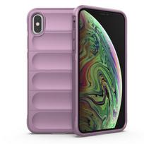 Dėklas iPhone X XR XS Max Galinio dangtelio dėklas Smūgiams atsparus šarvuotas telefono dėklas Skystas silikonas Apsauga nuo kritimo Funda Coque For iPhone XS šviesiai violetinė spalva