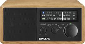 SANGEAN radijo suderinamas Bluetooth garsiakalbis FM/AM Cherry/juodas WR-302 [suderinamas su  Bluetooth ]