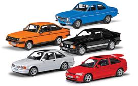 CORGI Ultimate Ford Escort RS Collection Finished Diecast Miniature Cars CGVC01501 1/43 5-Car Set, blue