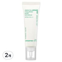 Innisfree Green Tea Hyaluronic Acid Moisture Sun Serum SPF50+ PA++++, 50ml, 2 units white