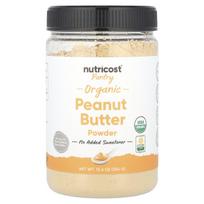 Nutricost, Sandėliukas, Ekologiškas, Žemės riešutų sviesto milteliai, 12,6 oz (354 g)