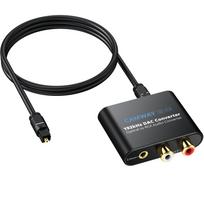 CAMWAY 192 kHz optinis skaitmeninis analoginis garso keitiklis DAC keitiklis SPDIF į RCA optinis skaitmeninis keitiklis Toslink į garso keitiklį RCA garso adapteris