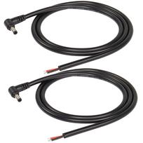 SinLoon DC Extension x Male Plug to Bare Wire Open End Power Replacement Repair Suitable for LED CCTV Surveillance 2 1M Cable, 90-degree DC, 5.5mm
