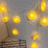 NuFeng Yellow Lemon Slice LED String Lights beige
