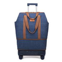 Collapsible Spinner Travel Luggage Bag brown