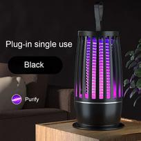 2 vnt. nešiojama elektrinė uodų žudymo lempa, įkraunama musių gaudyklė, atbaidanti vabzdžius naikinanti miegamojo lauko gaudyklė nuo uodų Black-PLUG IN USE 1PC black