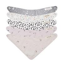 Kkumdubu four-season infant scarf bib simple pattern 5-piece set, korean baby products white