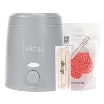Allong Savaime vaškavimo mini šildytuvas + Kietas vaškas Berry Berry + Mentelė, 200g, 1 rinkinys gray