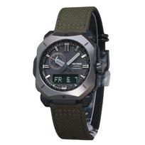 Casio ProTrek Analoginis Skaitmeninis Žalias Cordura Audinio Dirželis Pilkas Ciferblatas Tough Solar PRW-6900YB-3 100M Vyriškas Laikrodis pilka